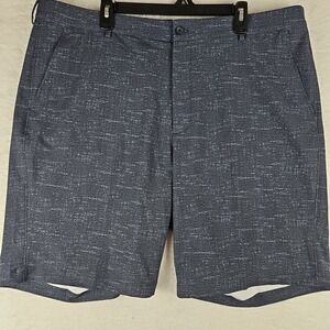 Greg‎ Norman Mens 42 Blue Fleck Performance Golf Shorts Stretch Lightweight